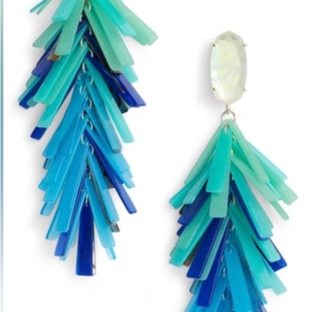 Kendra Scott Justyne Blue Long Earrings